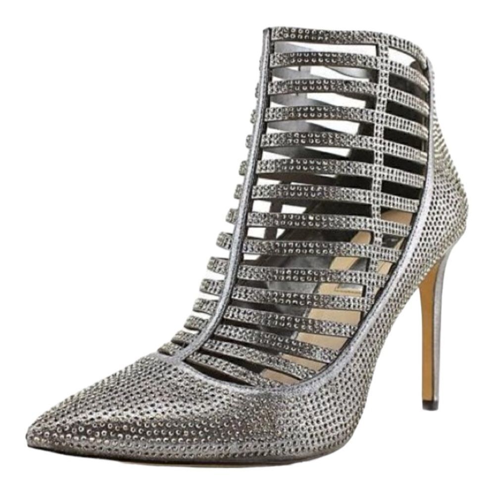 INC International Concepts Women’s Kacela Caged Pumps in the Size 8M in Pewter